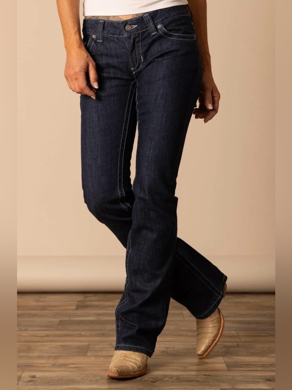 Kimes Ranch Jolene Dark Blue Denim Jeans Size 8 Length 34